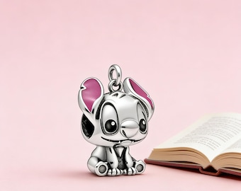 Disney Lilo & Stitch Charm,925 Sterling Silver Charm,Compatible with Pandora Bracelets,Inspired,Perfect Gift for Girls Women