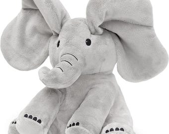 Brinquedo Elefante Tippi Peek a Boo - Elefante de Pelúcia Interativo que Canta e Abana as Orelhas - Para Bebês Recém-Nascidos (Meninos ou Meninas) - Macio e Espiante (0-12 Meses)