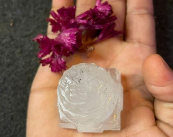 Sacred Sphatik Crystal Sri Yantra with Samriddhi Kit | Handmade Indian Pooja Item