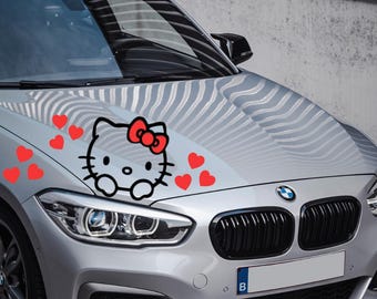 Kitty Decal Sticker – Cute Car, Laptop, Wall Vinyl (12 inch)