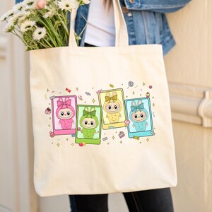 Candy Labubu  -Inspired Canvas Tote