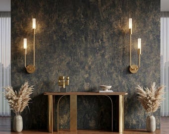 Handcrafted Brass Wall Sconce: Mid-Century Modern Lighting
