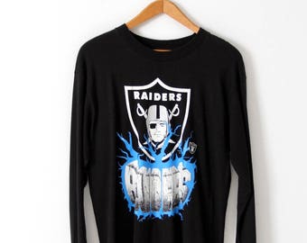 vintage Raiders football t-shirt, 1980s LA Raiders long sleeve tee