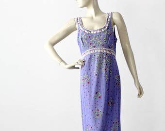 1960s Pucci Slip Dress / Vintage Pucci Form Fit Rogers Night Gown