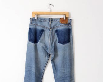 Levis 501 jeans, vintage 501s, 33 x 31