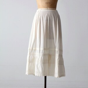 antique white cotton petticoat