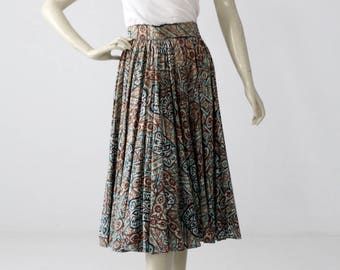 vintage 50s southwestern circle skirt, Taos Fiesta Fashions by Art Kay