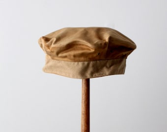 vintage U.S. Army service hat 1948, khaki twill cap