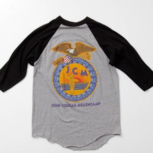John Cougar Mellencamp tee, 1986 Scarecrow tour t-shirt, JCM band tee