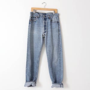 vintage 501 Levi&#39;s denim jeans, 33 x 33