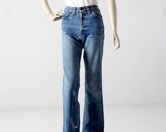 vintage 60s Levis high waist jeans, women's straight leg jeans, size 7
