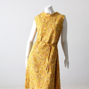 vintage 60s paisley print dress