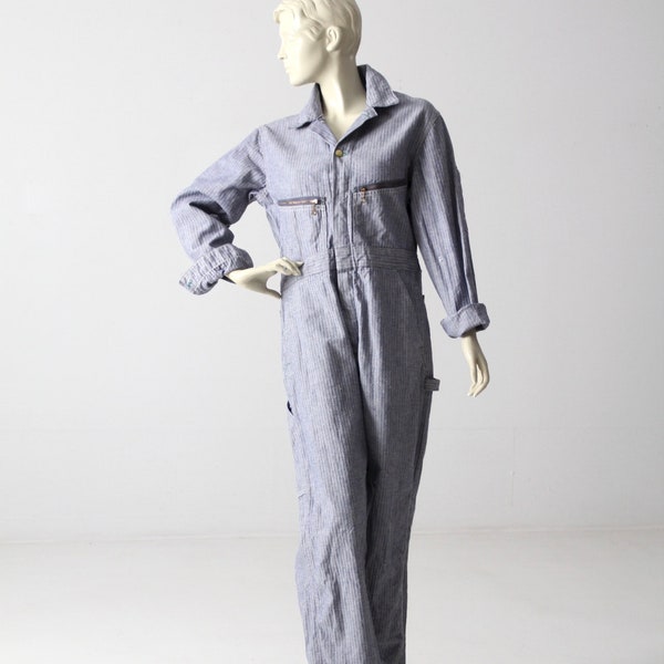 vintage Key coveralls, 1960s denim jumpsuit