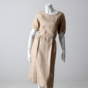 vestido brocado vintage Henry-Lee dos anos 60
