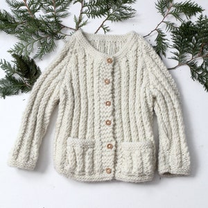 vintage children&#39;s hand knit cardigan