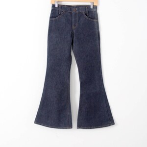 1970s Levis bell bottom jeans 26 x 28, vintage dark wash Levis 684 denim jeans