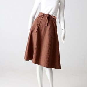 vintage bruine gaasjurk met zakken