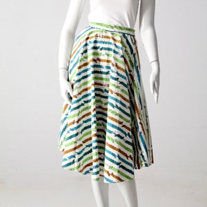 vintage 50s circle skirt - novelty print full skirt