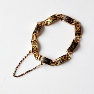 vintage damascene link bracelet