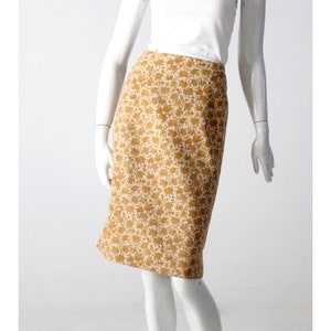 vintage 60s floral pencil skirt