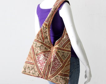 vintage boho embroidered hobo bag