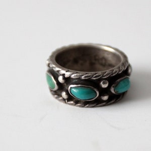 vintage sterling silver and turquoise ring