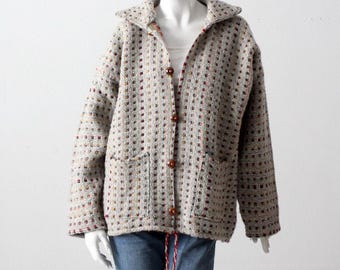 vintage geweven gebreid hippie open jack