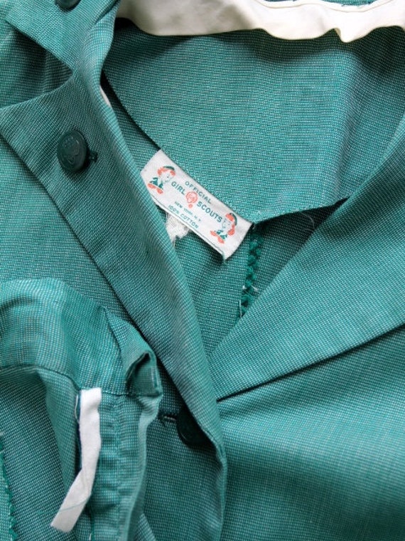 vintage 50s Girl Scouts uniform, camp shirt and s… - image 10