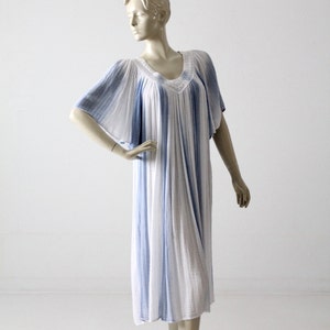 1970s gauze dress, vintage tie dye hippie sundress