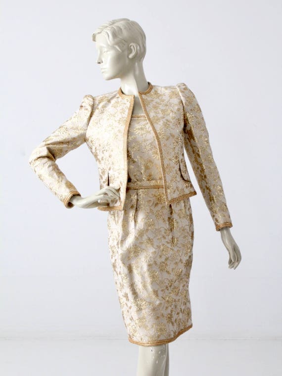 RESERVE - vintage Adolfo women's suit, 1980s desig