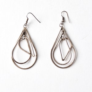 Pendientes colgantes vintage de triple lágrima