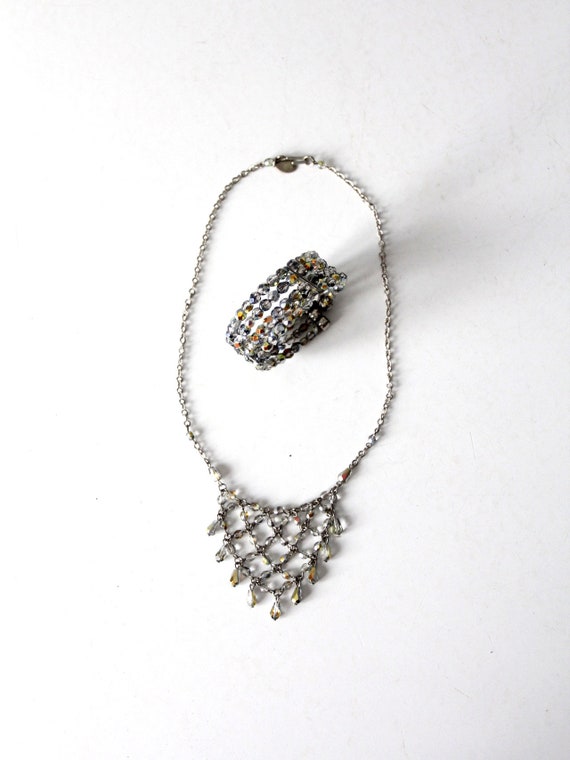 vintage Anne Klein rhinestone necklace and bracel… - image 3