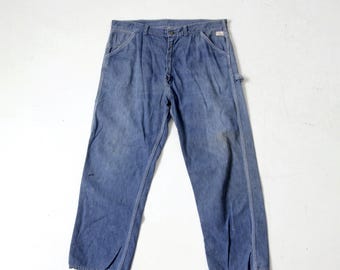 Vintage 1960s Sears Carpenter Workwear Denim Jeans ⎮ 39 X 28 - Etsy