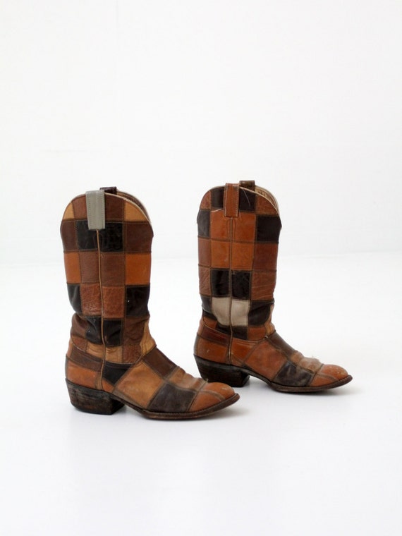 1970s Laramie leather boots,  hippie cowboy boots - image 4