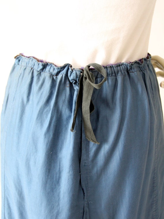 vintage peasant skirt, blue cotton prairie skirt - image 5