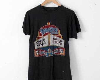 vintage Styx t-shirt, 1981 Paradise Theatre World Tour, band tee