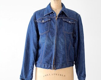 Vintage 70s Montgomery Ward Denim Jacket With Blanket Lining - Etsy