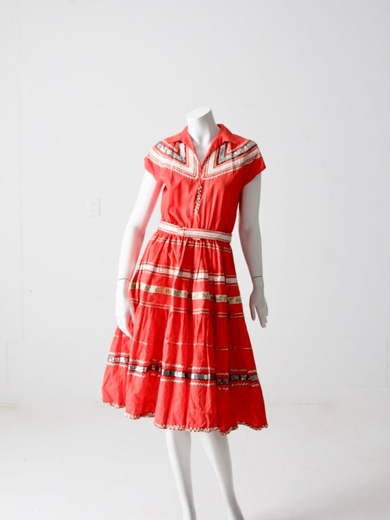 vintage Thunderbird Fashions dress, 50s southwest… - image 1