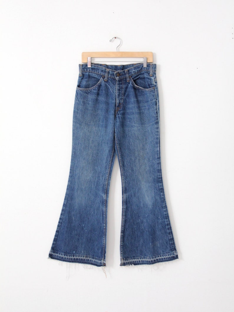1970s Levis bell bottoms jeans vintage Levis flares 32 x 31 | Etsy