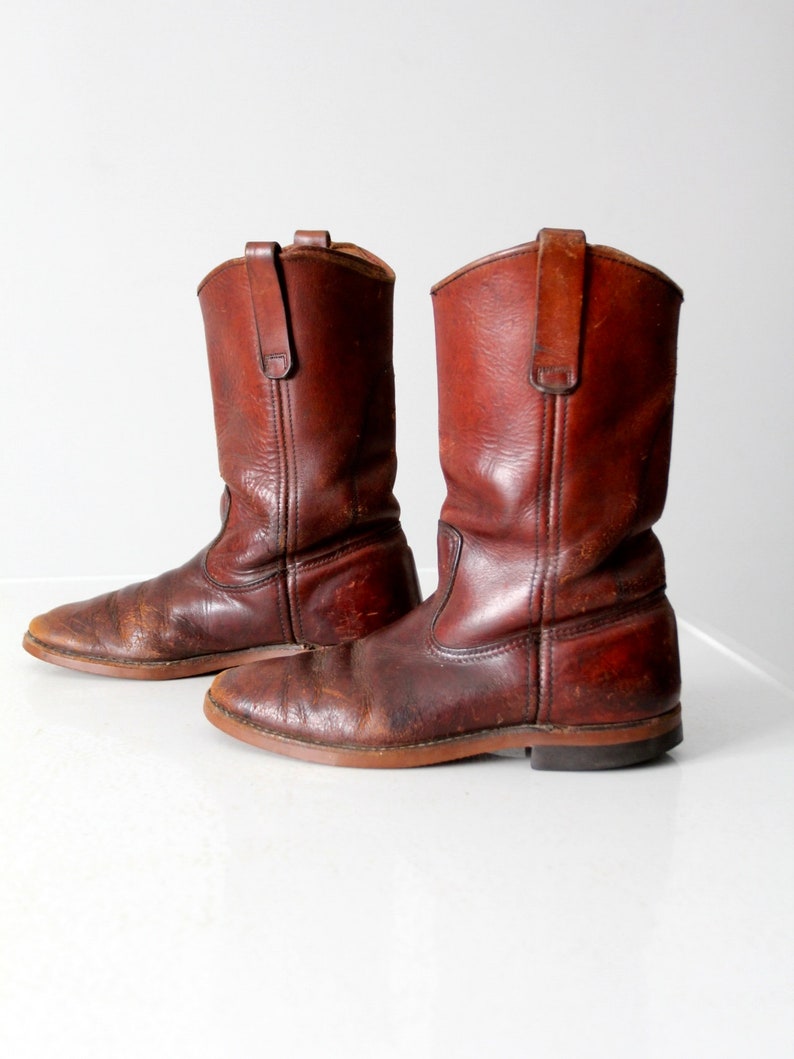 vintage Red Wing leather work boots mens US 7 image 2