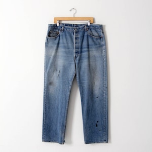 vintage 501s, Levis 501 denim blue jeans, 41 x 31