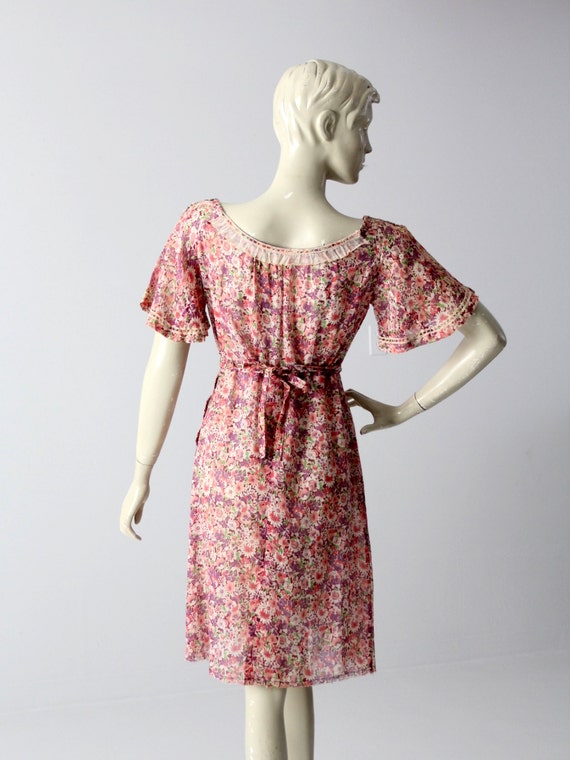 1930s cotton dress, vintage floral day dress - image 4