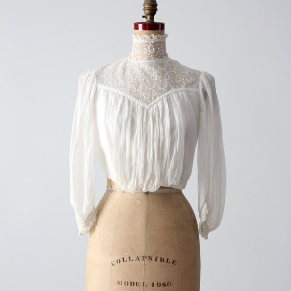 RESERVE Victorian blouse, 1800s white lace top