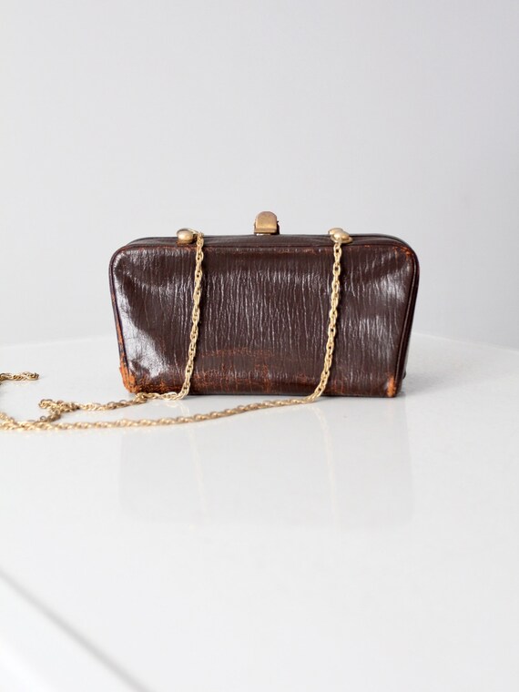 1960s leather crossbody bag, vintage Koret purse - image 3