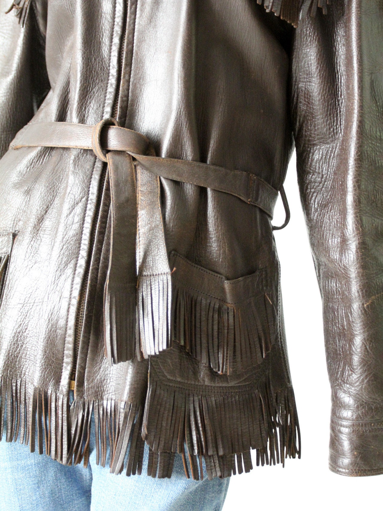 Vintage 60s Leather Jacket by W.B Place & Co - Etsy