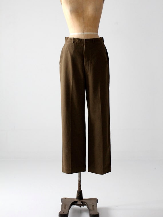 vintage wool army pants, US Army field trousers