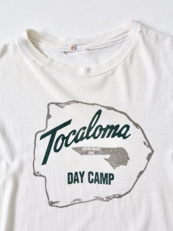 vintage graphic tee, 1970s Tocaloma Day Camp t-sh… - image 4