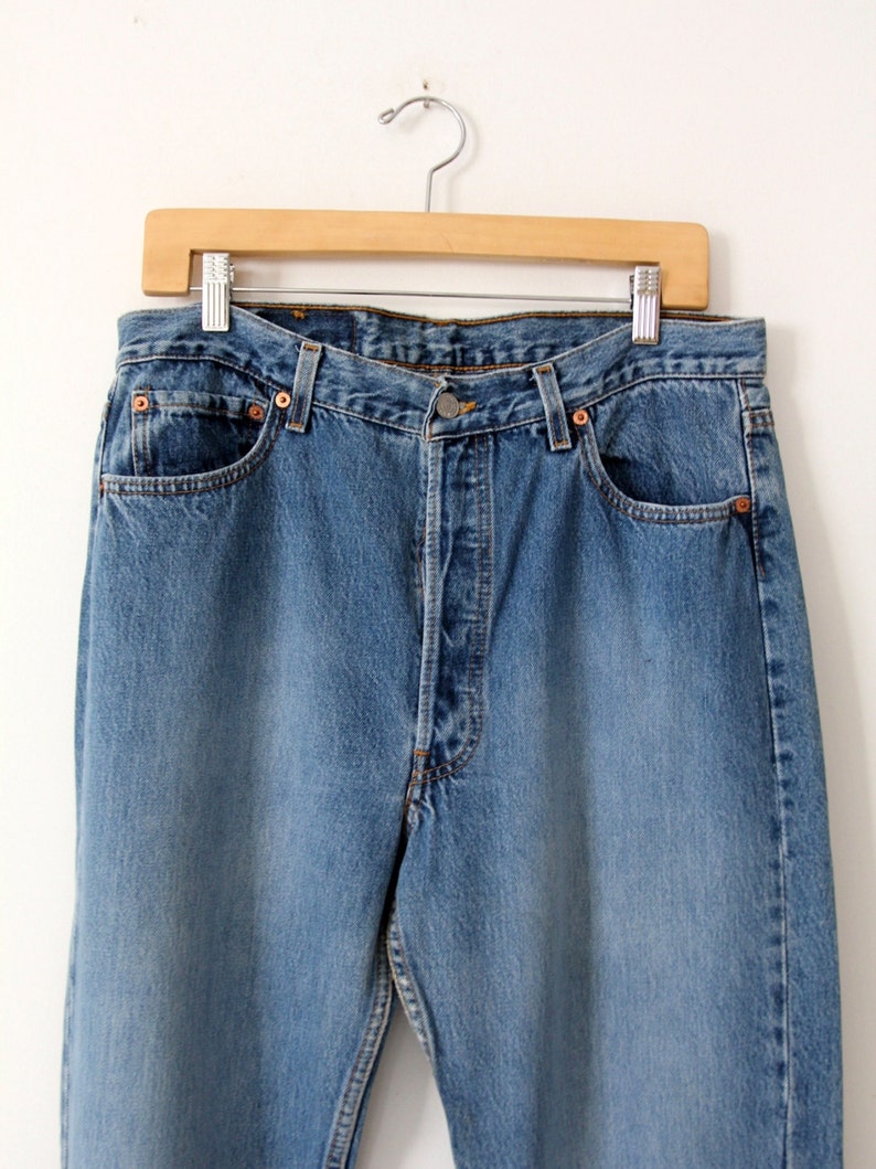 vintage Levi's 501 denim jeans, 34 x 35 image 3