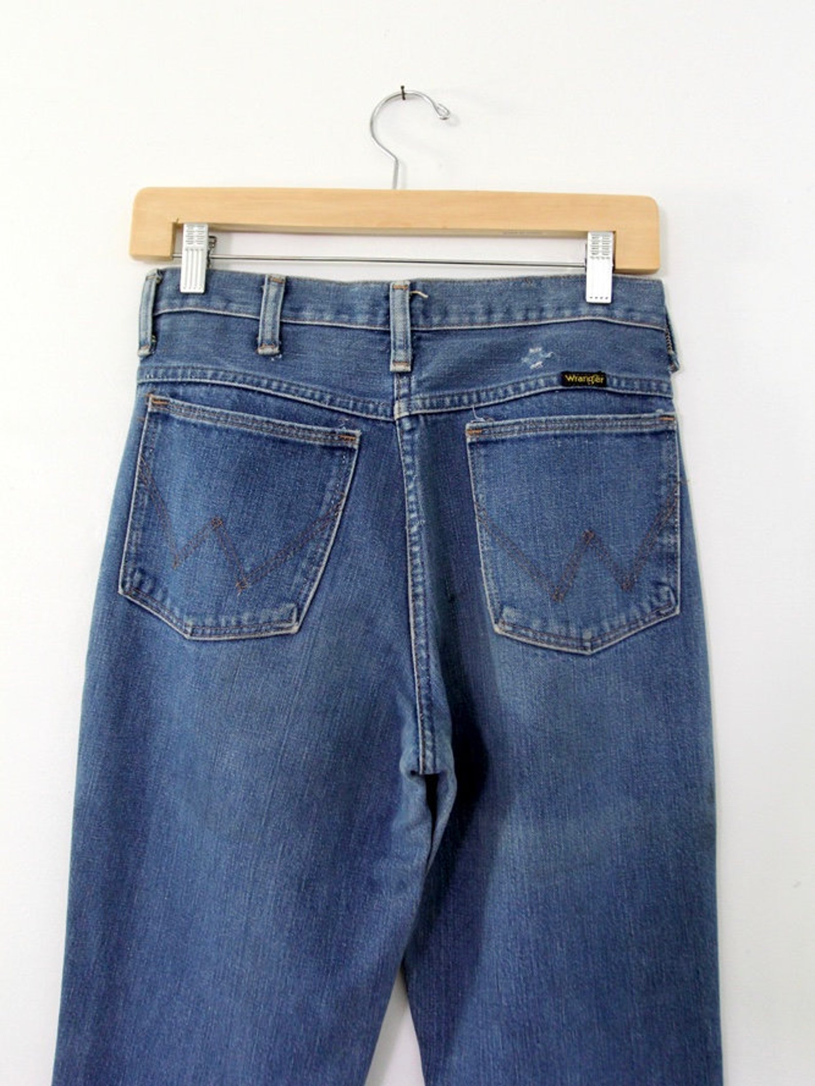 Wrangler jeans vintage 70s Wrangler flare leg jeans 29 x 32 | Etsy