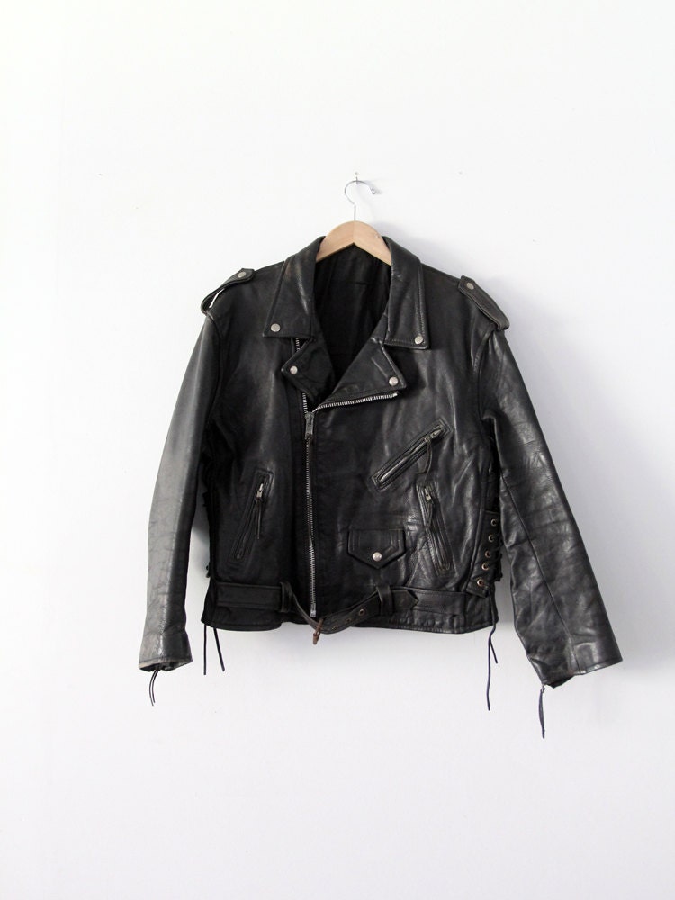 1970s Motorcycle Jacket, Vintage Black Leather Jacket - Etsy 1970s Motorcycle Jacket, Vintage Black Leather Jacket - Etsy